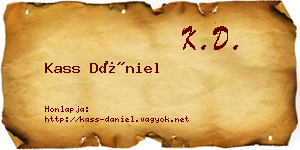 Kass Dániel névjegykártya